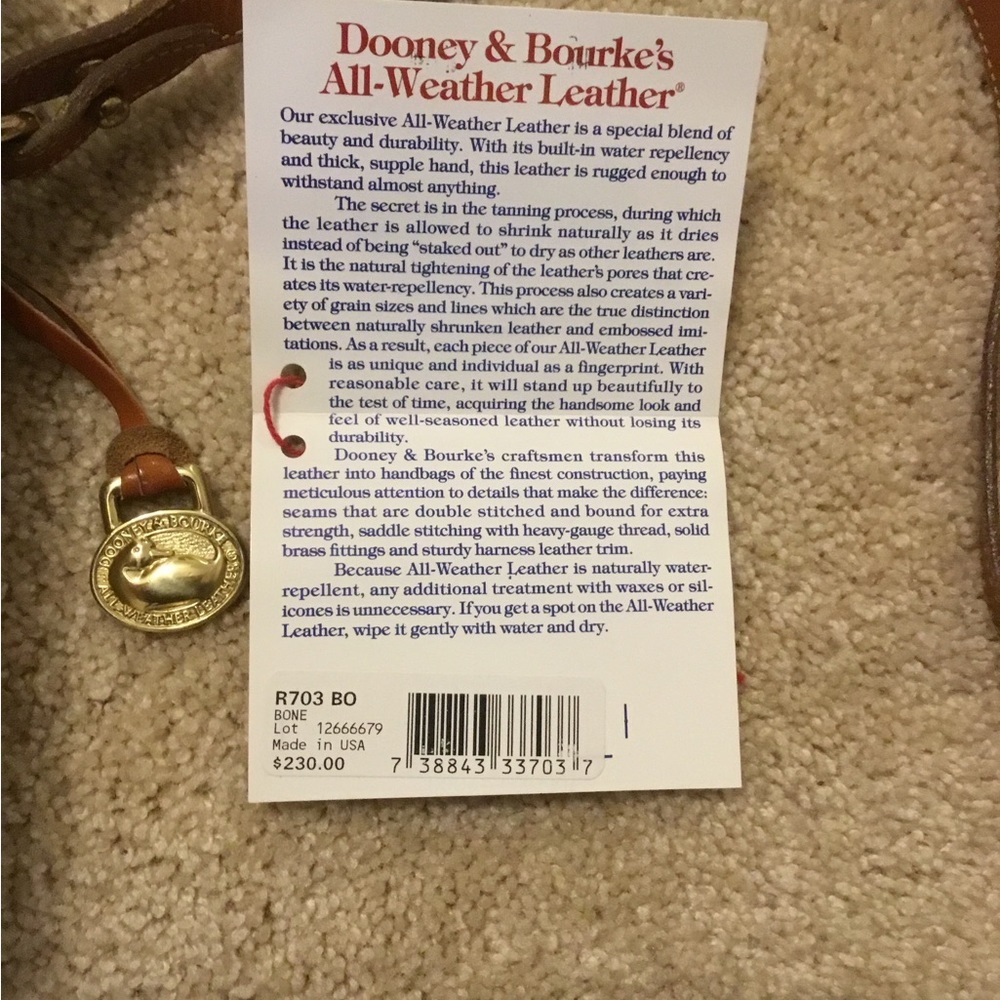 Dooney&Bourke all weather pebbled leather cross body bag like new condition - Picture 9 of 9